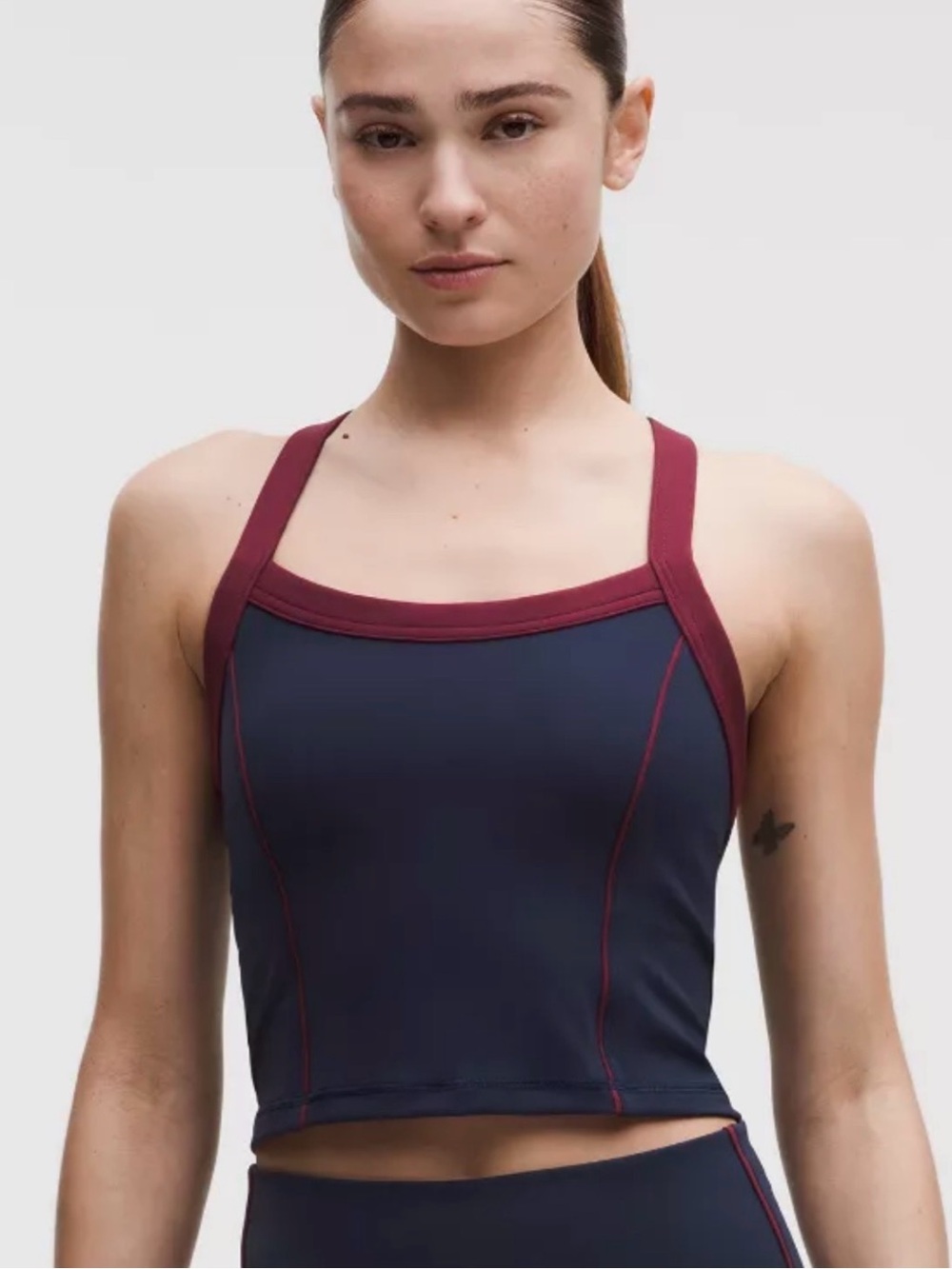 Wunder Train Piped Strappy Tank TopLight Support, B/C Cup